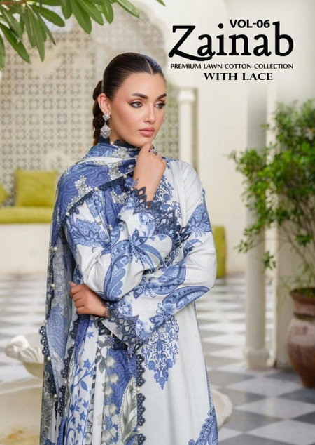 Zainab Vol 6 By Miss World Choice Lawn Cotton Online Dress Material Wholesale